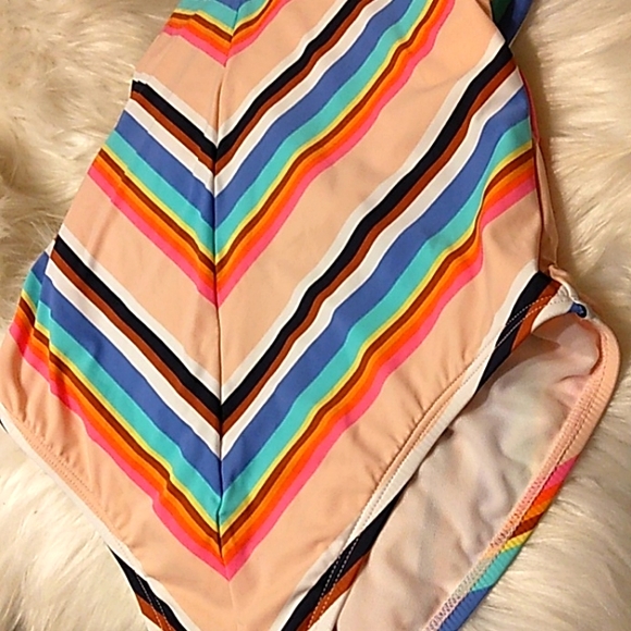 New with tags HOBIE sexy Pink Stripe Low back Surfer Girl Swimsuit Junior Teen - Picture 16 of 16